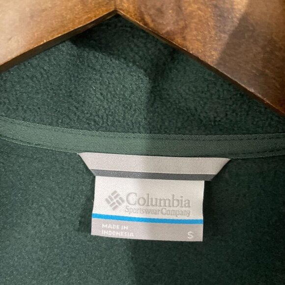 NEW Columbia Mens S Green Full-Zip Fleece Jacket Polyester Lightweight - Picture 4 of 7